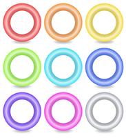 Botões de anel colorido