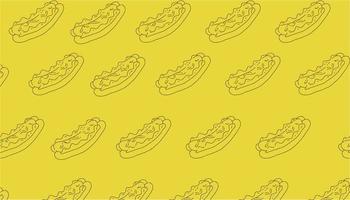 ilustração de fundo simples sem costura fast food vetor