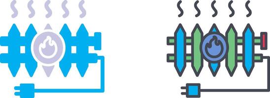 design de ícone de radiador de calor vetor