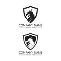 ilustração do ícone do dragão do vetor desenho do logotipo conjunto fantasia animal