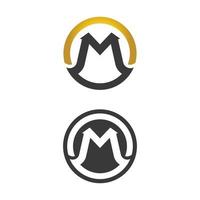letra m logotipo modelo fonte logotipo m projeto vetor definido
