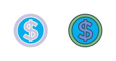 design de ícone de símbolo de dólar vetor