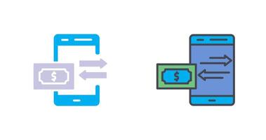 design de ícone de transferência de dinheiro vetor