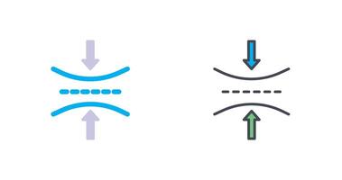 elasticidade ícone Projeto vetor