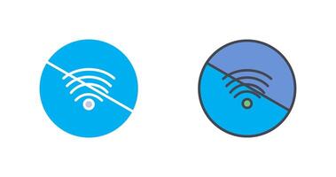 sem design de ícone wi-fi vetor