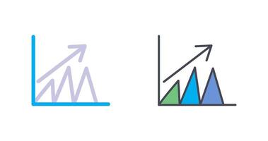 tendência dentro gráfico ícone Projeto vetor