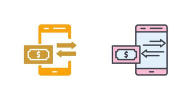 design de ícone de transferência de dinheiro vetor