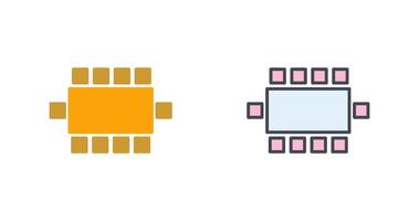 conferência quarto cadeira ícone Projeto vetor