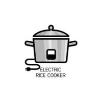 panela elétrica de arroz para cozinhar esboço vetor para design de embalagem