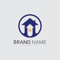 casa e casa logotipo Projeto ilustração vetor