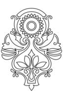 tapete componentes. Preto listras. tapete oriental enfeite com floral motivos. indiano Projeto elemento para hena tatuagem, adulto coloração livro, cumprimento cartão, Casamento convite ou spa beleza folheto. vetor