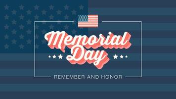 memorial dia, lembrar e honra patriótico fundo. moderno Projeto para nacional americano feriado. ilustração vetor