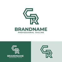 moderno iniciais cr logotipo, adequado para o negócio com cr ou rc iniciais vetor