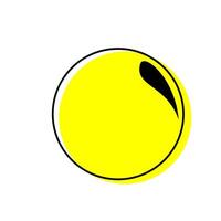 simples círculo amarelo logotipo marca editável vetor