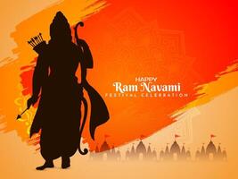 feliz shree RAM navami indiano religioso festival fundo Projeto vetor