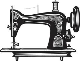 elegância dentro fio Preto de costura máquina bordado sinfonia Preto para elegante de costura máquina dentro vetor