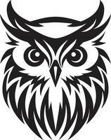 contemporâneo coruja logotipo à moda arte com uma moderno torção místico noturno elegante Preto emblema com coruja Projeto vetor