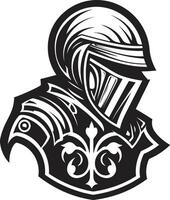 luto sentinela elegante Preto Projeto para triste cavaleiro soldado emblema noir queda do cavaleiro icônico triste cavaleiro soldado logotipo dentro Preto vetor