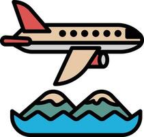 avião dentro a conceito do turismo vetor