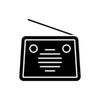 rádio ícone. rádio onda ilustração placa. música símbolo ou logotipo. vetor