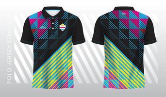 colorida abstrato pólo jérsei esporte uniforme vetor