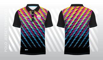 colorida abstrato pólo jérsei esporte uniforme vetor