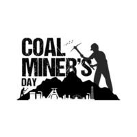 carvão mineiros dia criativo Projeto idéia conceito. carvão mineiros dia estava mantido em 4 poderia. a carvão mineiros dia fundo ou bandeira Projeto modelo é célebre em 4 poderia. editável ilustração vetor