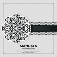 modelo de design de fundo decorativo de mandala decorativa vetor