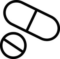 uma Preto e branco imagem do pílulas e pílulas vetor