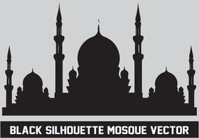 mesquita silhueta Preto cor para islâmico Projeto vetor