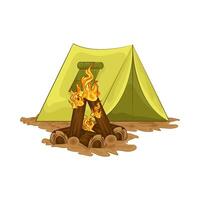 ilustração do acampamento vetor