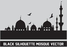 mesquita Preto silhueta ícone ilustração para islâmico elemento vetor