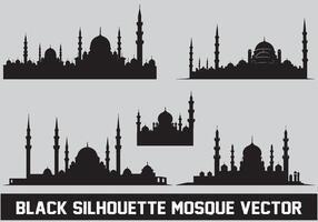 mesquita silhueta Preto cor para islâmico Projeto vetor