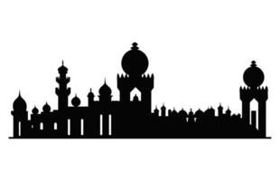 Hyderabad cidade silhueta isolado em uma branco fundo vetor