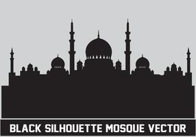 mesquita Preto silhueta ícone ilustração para islâmico elemento vetor