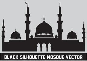 mesquita Preto silhueta ícone ilustração para islâmico elemento vetor