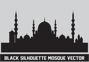 mesquita Preto silhueta ícone ilustração para islâmico elemento vetor