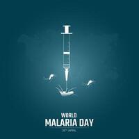 mundo malária dia consciência dia social meios de comunicação poster Projeto vetor