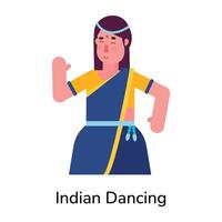 na moda indiano dançando vetor