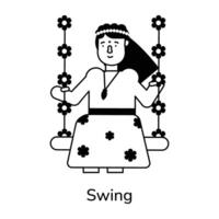 conceitos de swing modernos vetor