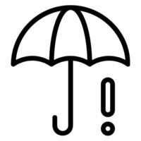 ícone de linha de guarda-chuva vetor