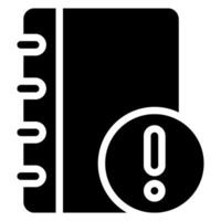 ícone de glifo de caderno vetor