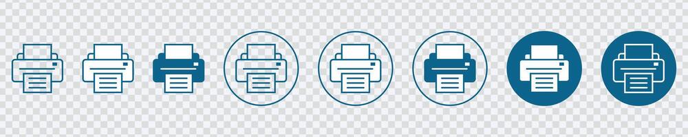realçar impressão visuais com nosso impressão ícone conjunto.ideal para vários relacionado à impressão formulários vetor