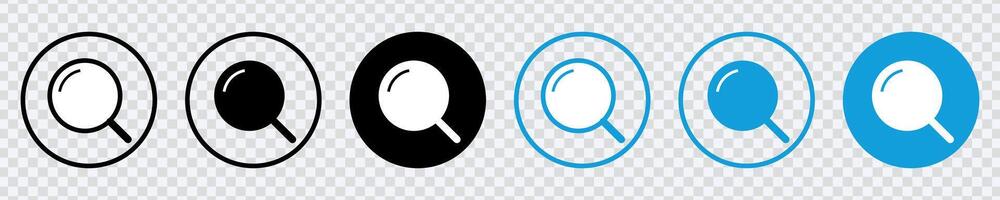 descobrir com nosso procurar ícone botão uma ampliação vidro lupa símbolo para eficiente pesquisas. vetor