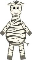 do desenho animado zebra ilustração em branco vetor