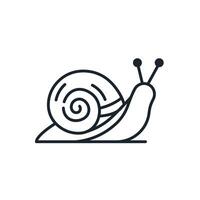 Caracol ícone, lesma molusco invertebrados. isolado ilustração vetor