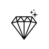 diamante ícones. diamante ícone simples placa. diamante logotipo Projeto ilustração. vetor