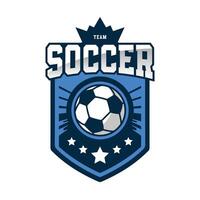 futebol futebol crachá logotipo Projeto modelos esporte equipe identidade ilustrações isolado em branco fundo vetor