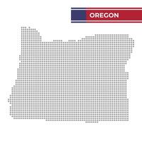 pontilhado mapa do Oregon Estado vetor