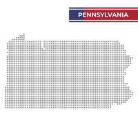 pontilhado mapa do pensilvânia Estado vetor